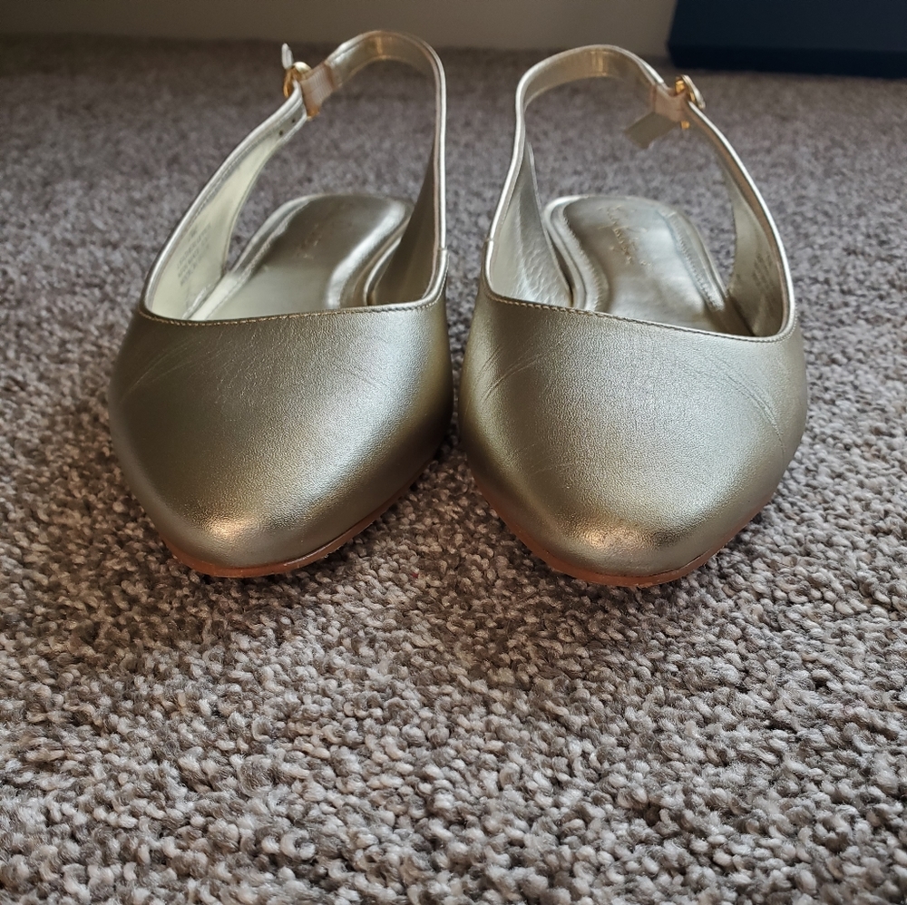 EUC Gold Ella Slingback Flats